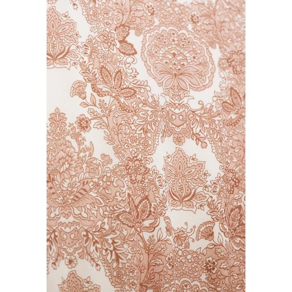 Moon River Women's M Paisley Print Tan Beige Tiered Ruffle Boho Mini Dress $118 - Picture 11 of 16